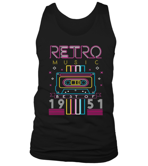 Best Of 1951 Retro Cassette Vintage Birthday Tank Top Unisex