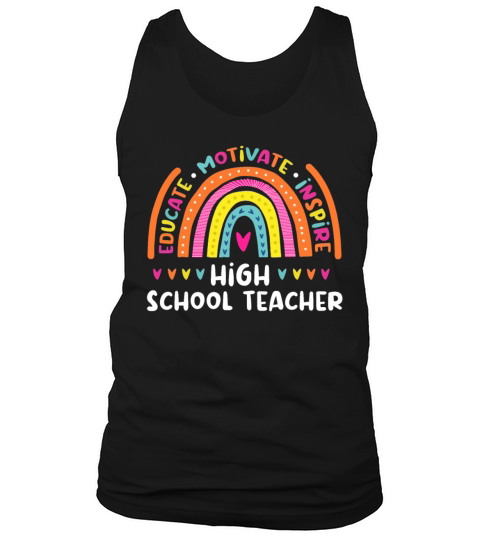 Educate Motivate Inspire High School Teacher Tank Top Unisex