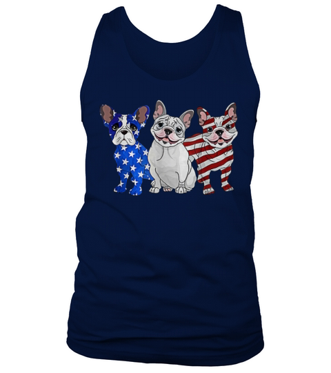 French Bulldog American Flag Patriotic Dog Tank Top Unisex