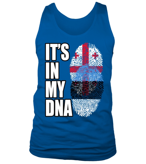 Georgian And Estonian Mix Heritage DNA Flag Tank Top Unisex