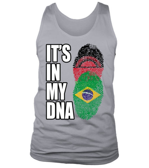 Malawian And Brazilian Mix Heritage DNA Flag Tank Top Unisex