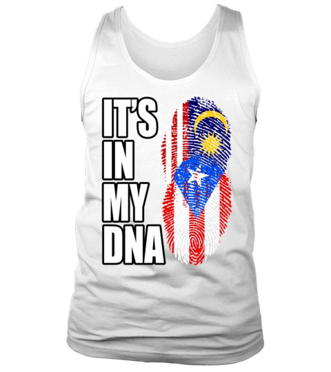Malaysian And Puerto Rican Mix Heritage DNA Flag Tank Top Unisex