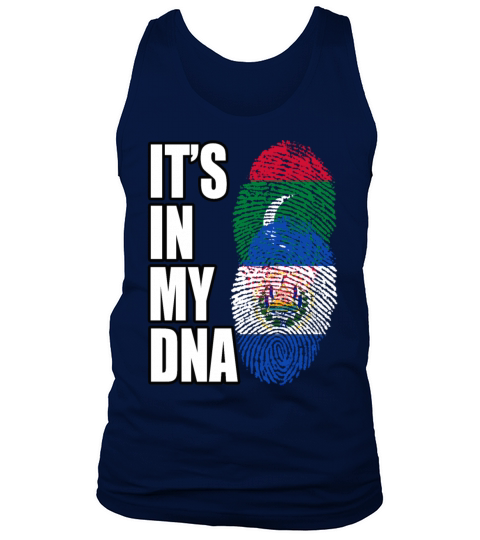 Maldivian And Salvadoran Mix Heritage DNA Flag Tank Top Unisex