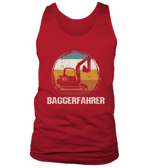 Retro grunge Excavator operator sunset Tank Top Unisex