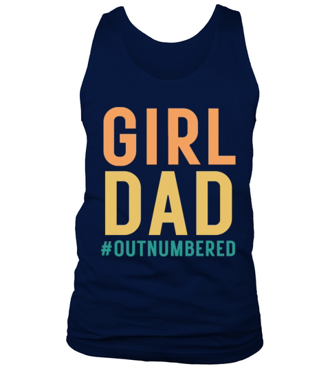 Retro Vintage Girl Dad Outnumbered Tank Top Unisex