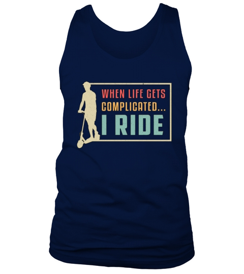 Scooter Driver I Ride Escooter Stunt Retro Vintage Tank Top Unisex