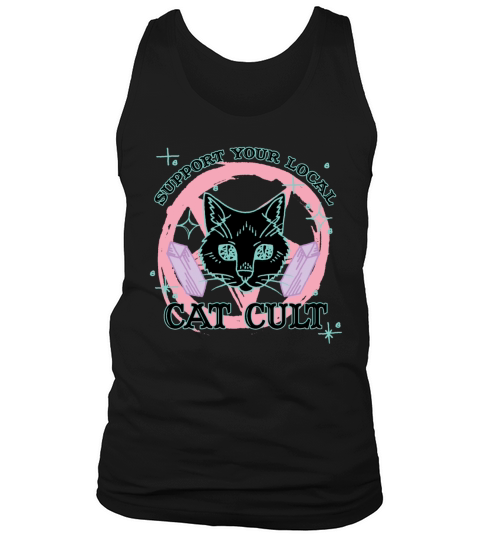 Support Your Local Cat Cult - Pink Pastel Goth Tank Top Unisex