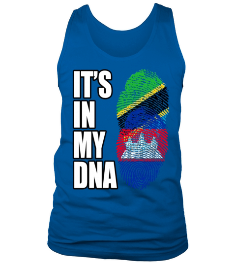 Tanzanian And Cambodian Vintage Heritage DNA Flag Tank Top Unisex