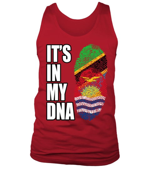 Tanzanian And Kiribati Vintage Heritage DNA Flag Tank Top Unisex