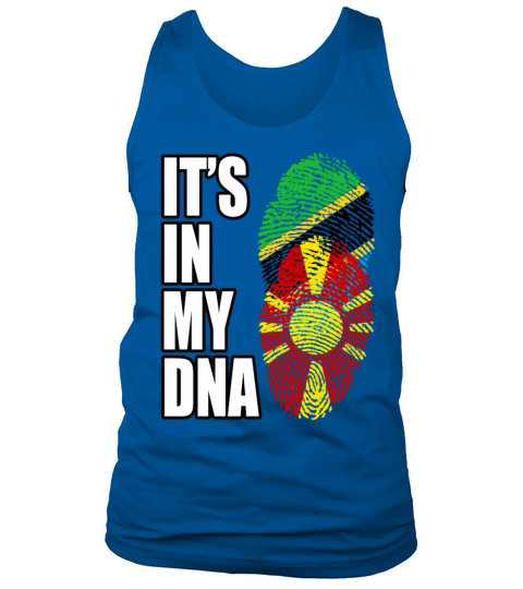Tanzanian And Macedonian Vintage Heritage DNA Flag Tank Top Unisex