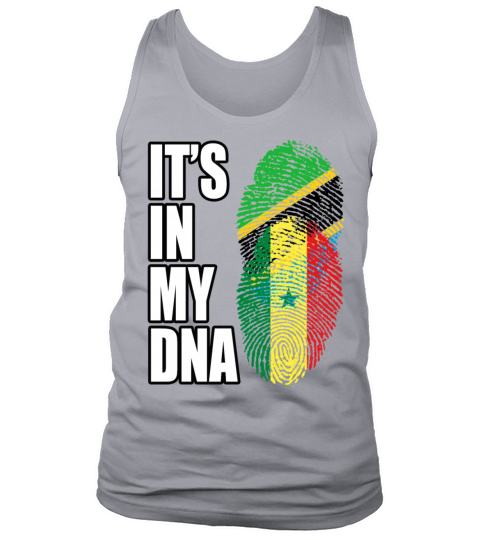 Tanzanian And Senegalese Vintage Heritage DNA Flag Tank Top Unisex