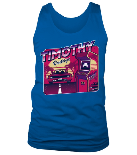 Timothy Funny Personalized Vintage Gamer 80s 90s Tank Top Unisex