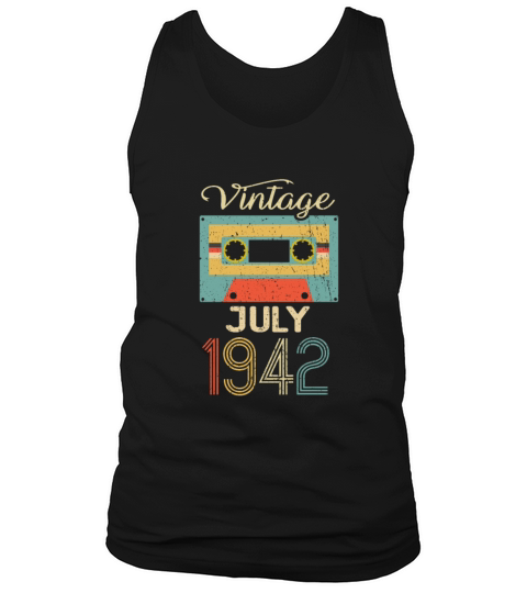 Vintage July 1942 80th Birthday 80 Year Gift Tank Top Unisex