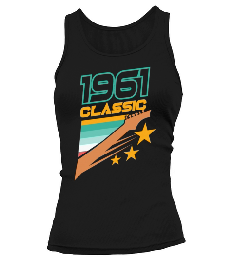 1961 Classic Vintage 60th Birthday Guitarist Bday Tank top Woman