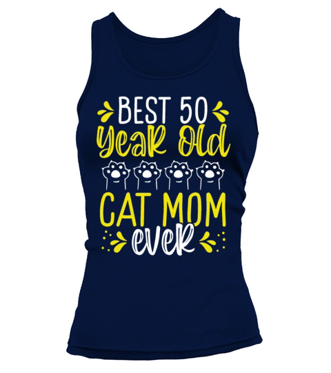Best 50 Year Old Cat Mom Cat Mother 50th Birthday Tank top Woman