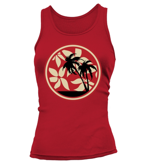 Bright blue palms Eco-Friendly Tees Tank top Woman