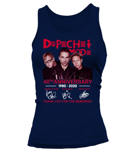 Depeche Mode 40th anniversary 1980 2020 signatures thank you for the memories shirt Tank top Woman
