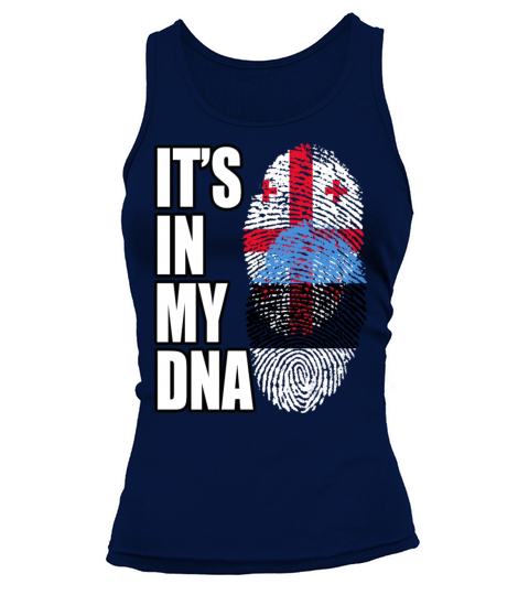 Georgian And Estonian Mix Heritage DNA Flag Tank top Woman