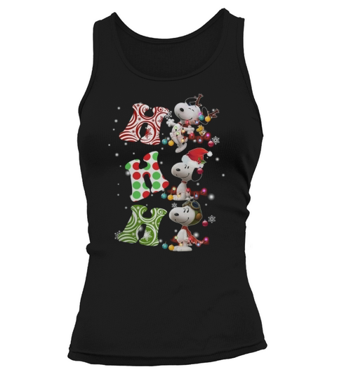 Ho Ho Ho Santa Snoopy Christmas shirt Tank top Woman