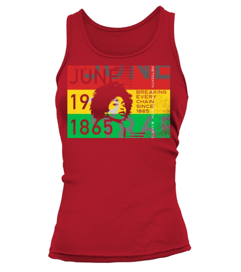 June 19 Stripes Color Black Juneteenth Vintage Tank top Woman
