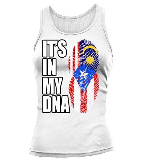Malaysian And Puerto Rican Mix Heritage DNA Flag Tank top Woman