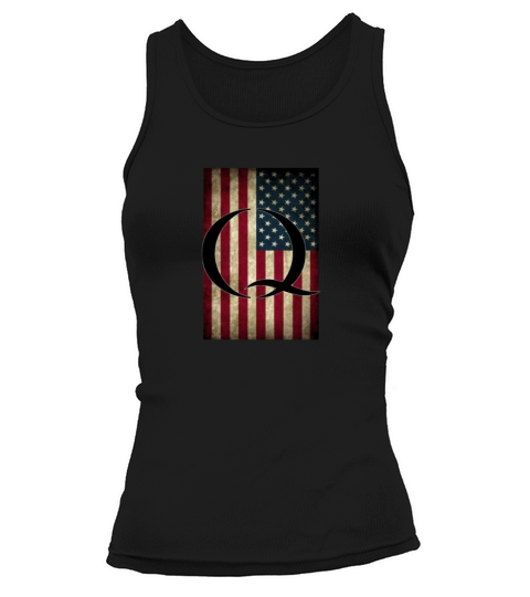 Q #Qanon Qanon USA FLAG, #QARMY WWG1WGA - T Shirt Tank top Woman