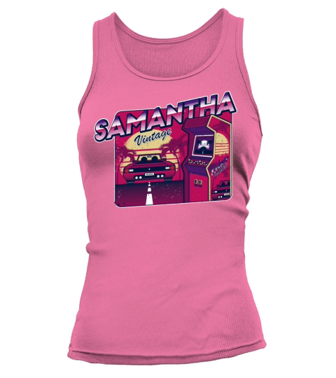 Samantha Funny Personalized Vintage Gamer 80s 90s Tank top Woman