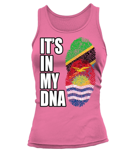 Tanzanian And Kiribati Vintage Heritage DNA Flag Tank top Woman