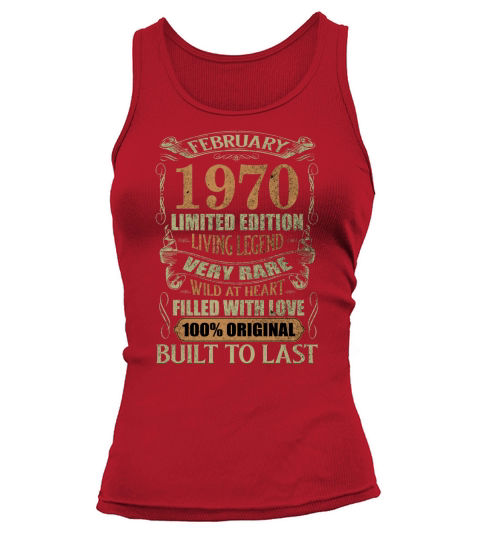 Vintage 50 Years Old February 1970 50th Birthday Tank top Woman