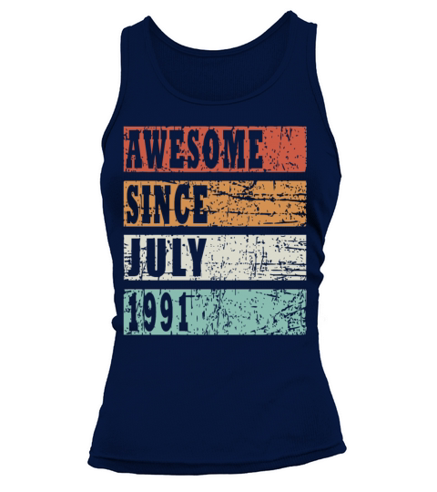 Vintage gift idea born July 1991 Tank top Woman