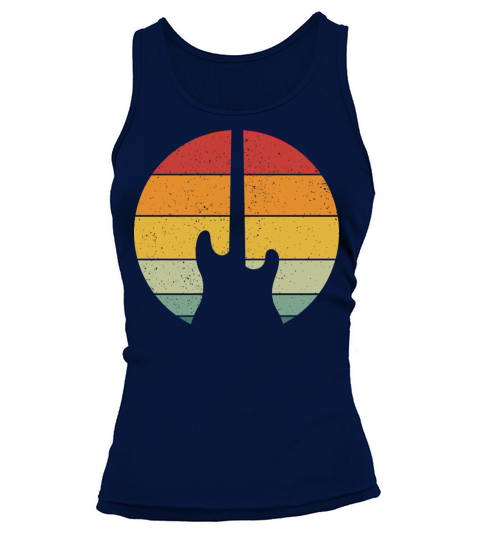 Vintage Retro Electric Guitar Vintage Music Tank top Woman
