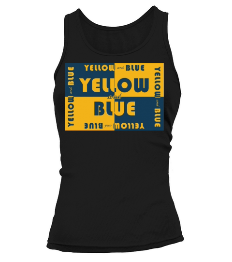 Yellow and Blue Design Tank top Woman