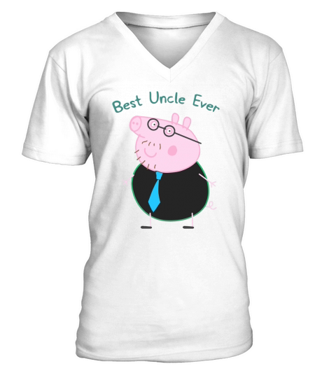 BEST UNCLE PIG EVER PEPPA PIG V-Neck T-shirt