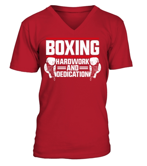 Boxing Vintage Boxing Hard Work V-Neck T-shirt