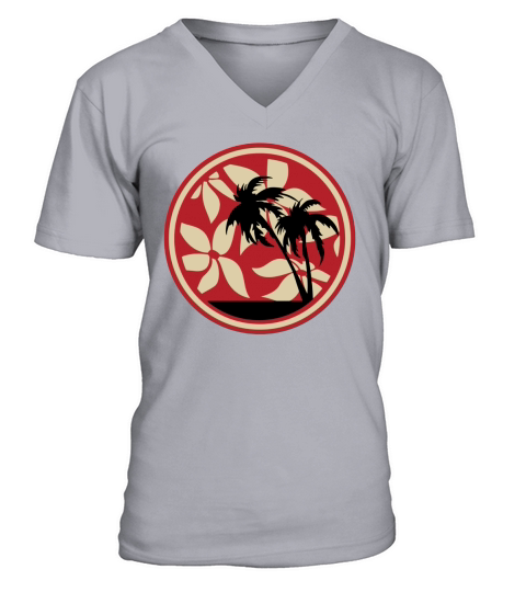 Bright blue palms Eco-Friendly Tees V-Neck T-shirt