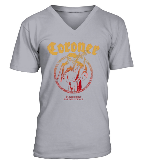 Coroner  Punishment for decadence album tshirt V-Neck T-shirt