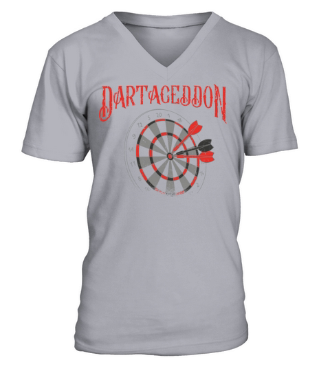 Darts Board Vintage Dartageddon V-Neck T-shirt