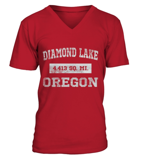 Diamond Lake Oregon T Shirt 4 V-Neck T-shirt
