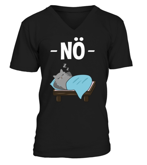 Evil Cat Nope Funny Quote Gift V-Neck T-shirt