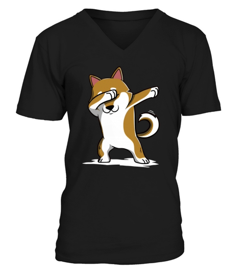 Funny Shiba Inu Dab Shirt V-Neck T-shirt