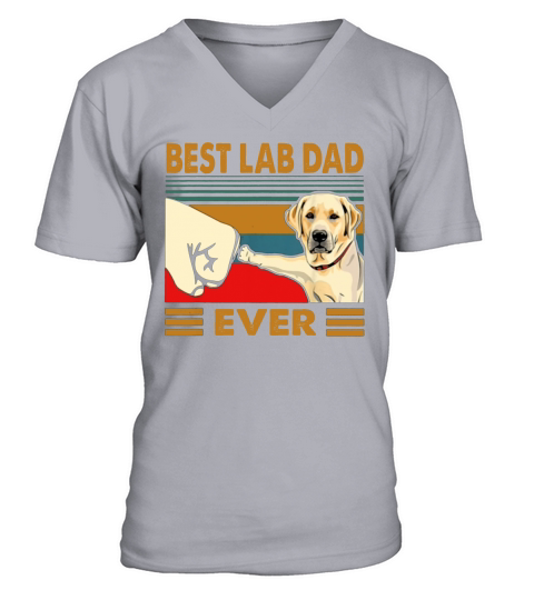 Labrador Retriever best lab dad ever vintage shirt V-Neck T-shirt