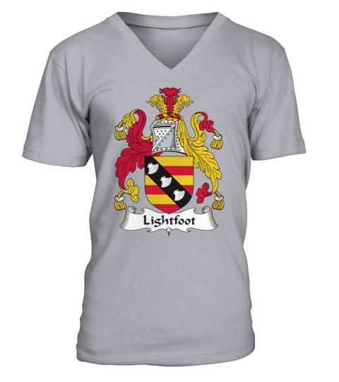 Lightfoot Family Crest British Family Crests - Unisex Long Sleeve V-Neck T-shirt