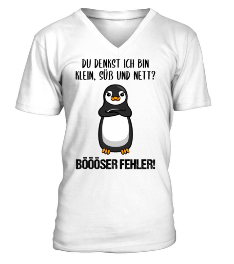 Penguin Small Sweet Nice Funny Quote Gift V-Neck T-shirt