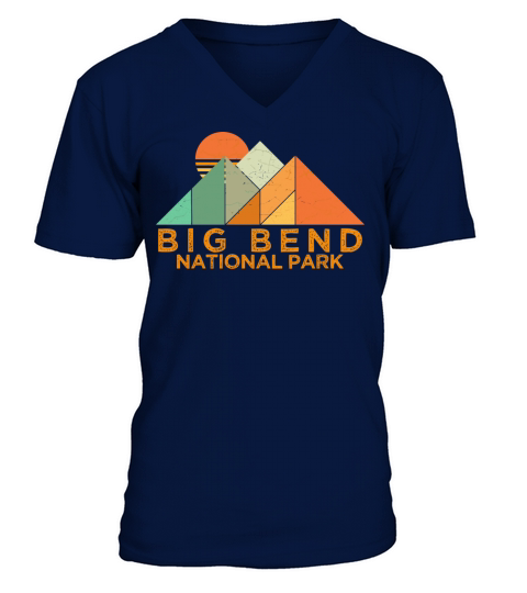 Retro Vintage Big Bend National Park V-Neck T-shirt