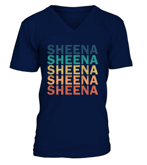 Sheena Name T Shirt - Sheena Vintage Retro Name Gi V-Neck T-shirt