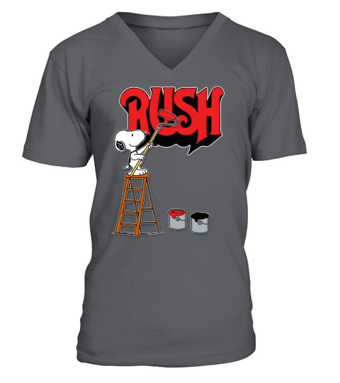 Snoopy paint Rush V-Neck T-shirt