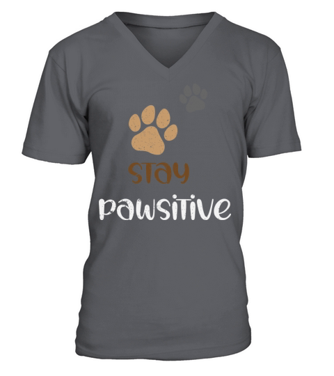 stay pawsitive vintage V-Neck T-shirt