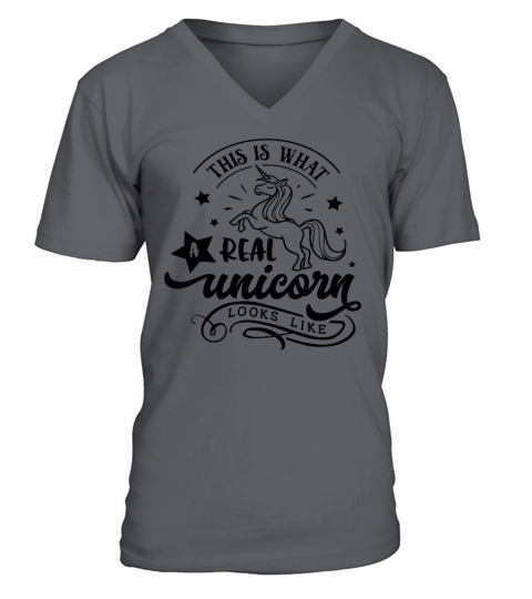 This Is What Real Unicorns Look Like Black Save V-Neck T-shirt