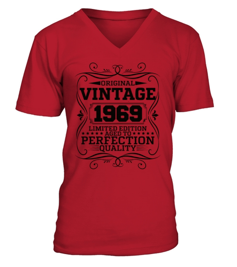Vintage 1969 Original Limited Edition V-Neck T-shirt