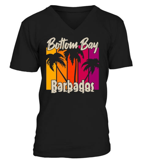 Vintage Bottom Bay Barbados Sunset V-Neck T-shirt